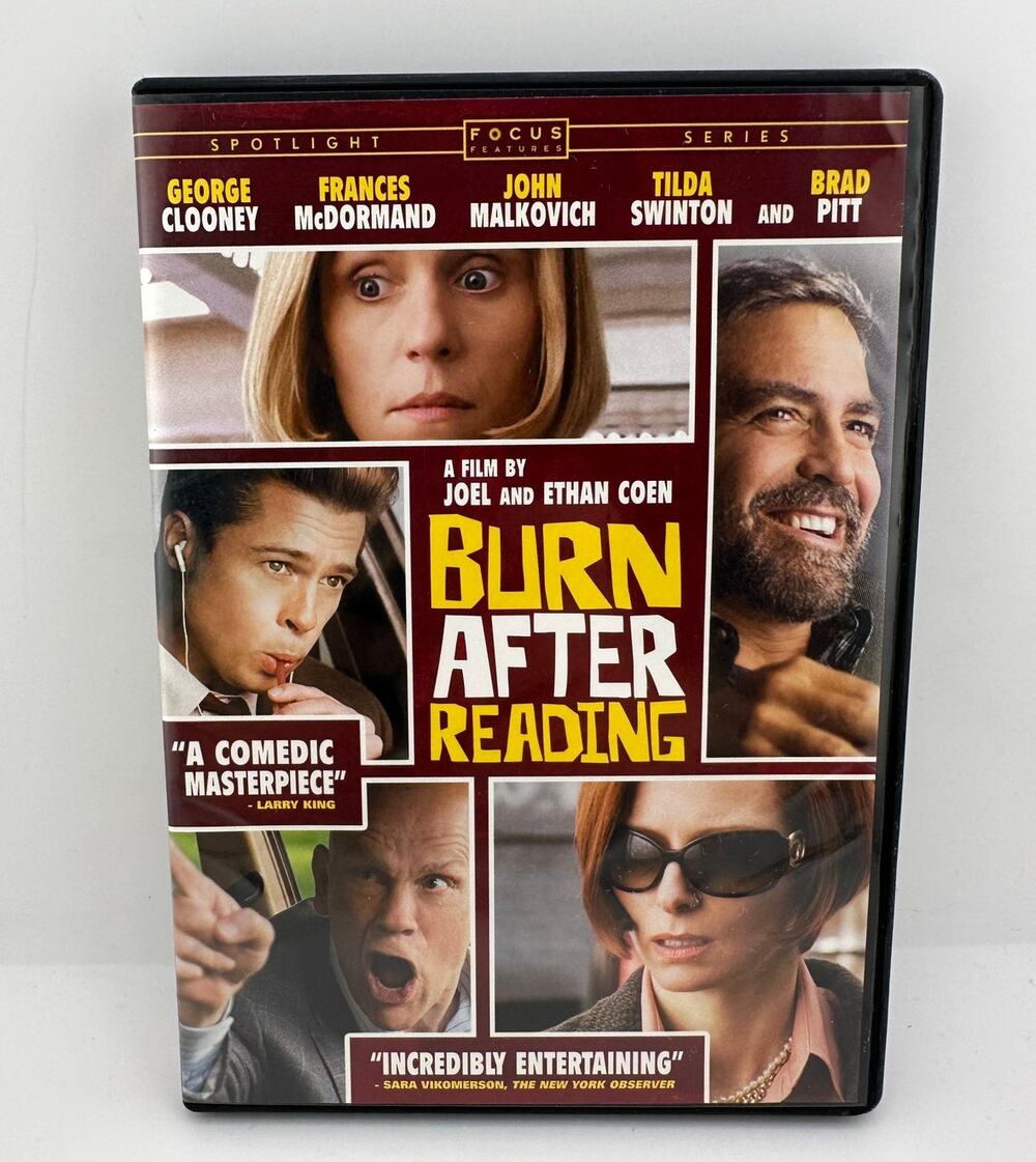Burn After Reading DVD Brad Pitt George Clooney Coen Brothers Widescreen 2008